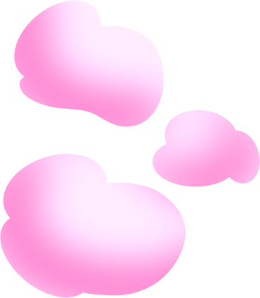 Gradient pink clouds PNG, SVG