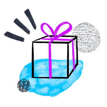 Подарочная коробочка на праздник или день рождения в PNG, SVG