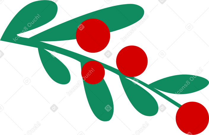 branch with rowan berries в PNG, SVG