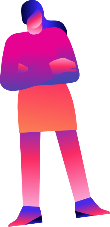 Woman with folded arms on her chest PNG, SVG