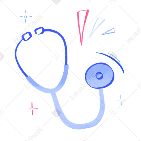 Doctor's stethoscope Illustration in PNG, SVG