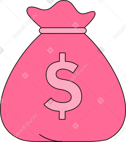 money bag Illustration in PNG, SVG