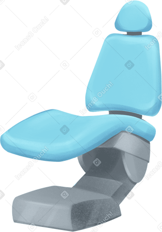 blue dentist chair PNG, SVG
