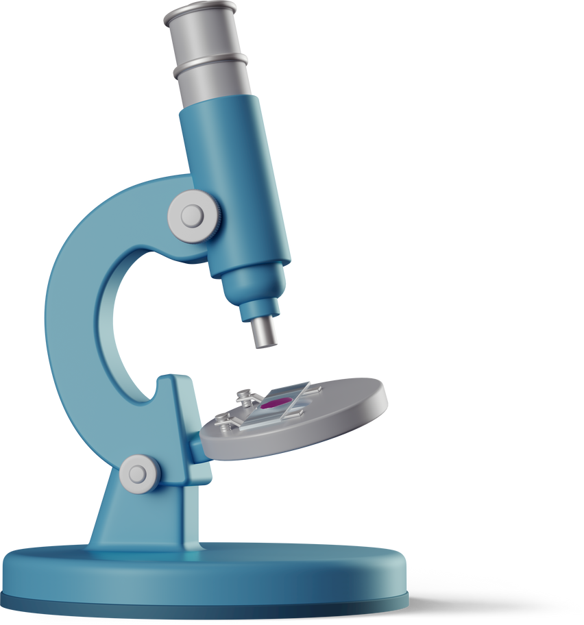 blue microscope Illustration in PNG, SVG