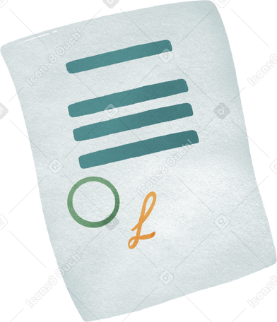 sealed document Illustration in PNG, SVG