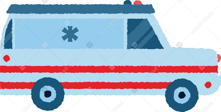 ambulance Illustration in PNG, SVG
