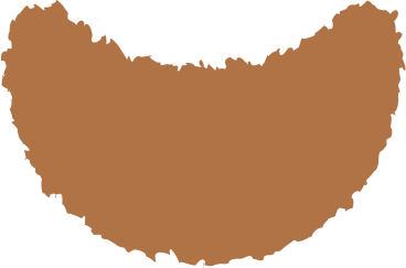 Crescent brown PNG, SVG