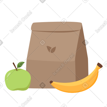 带食物的午餐袋 PNG, SVG