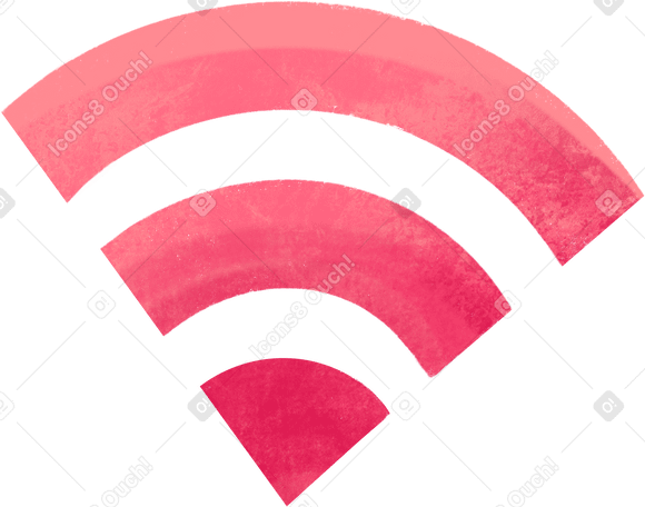 pink wi-fi icon PNG, SVG