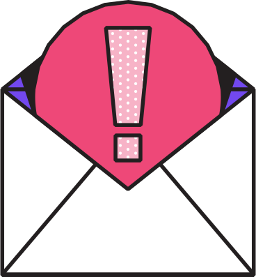 exclamation point envelope PNG, SVG