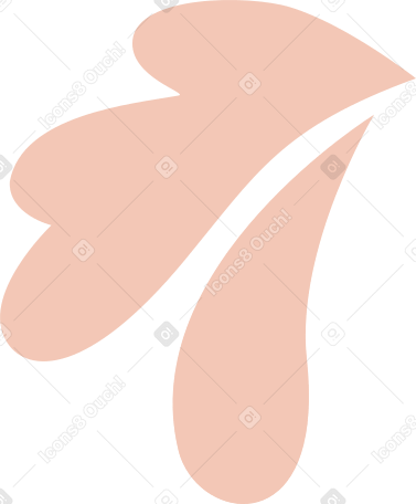 두 개의 자유형 주황색 점 PNG, SVG