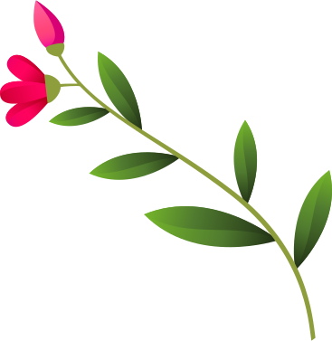 twig with pink flowers PNG, SVG