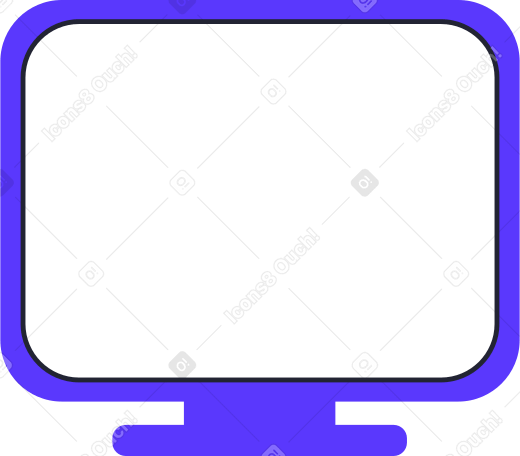 синий монитор в PNG, SVG