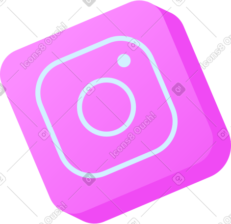 instagram pink button PNG, SVG