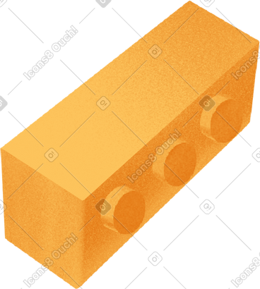 Yellow lego brick PNG, SVG