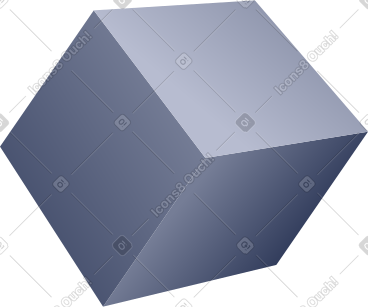 Metal cube PNG, SVG