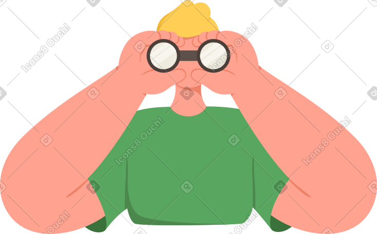 man with binocular PNG, SVG