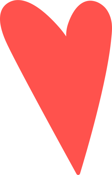 coral heart PNG, SVG
