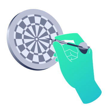 Targeting/targeted marketing with dartboard  PNG, SVG