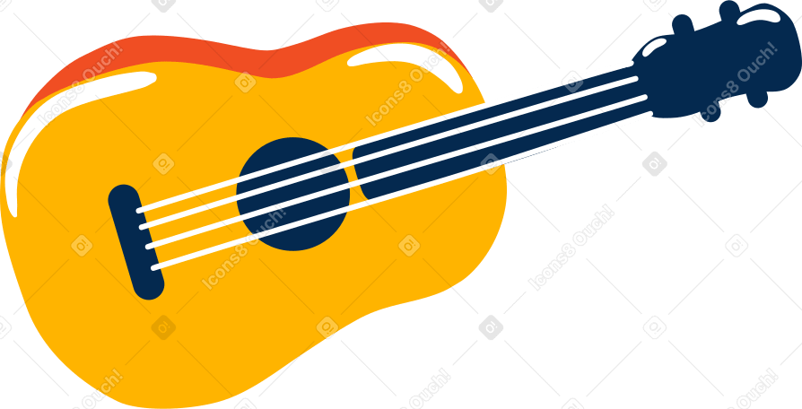 гавайская гитара в PNG, SVG