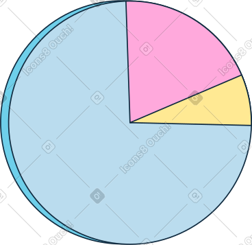 Multicolored pie chart PNG, SVG