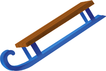 wooden brown sledge PNG, SVG