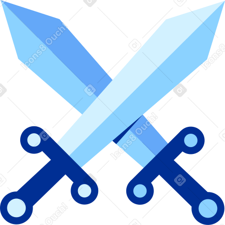 crossed swords Illustration in PNG, SVG