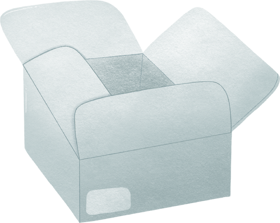 white cardboard box Illustration in PNG, SVG