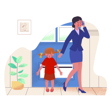 Busy mother PNG, SVG