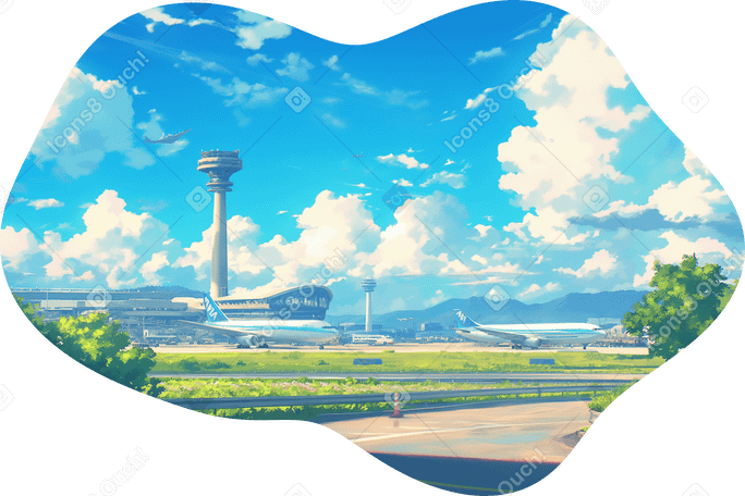 airport background PNG, SVG