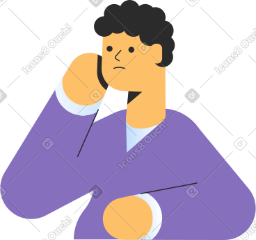 Thinking man PNG, SVG