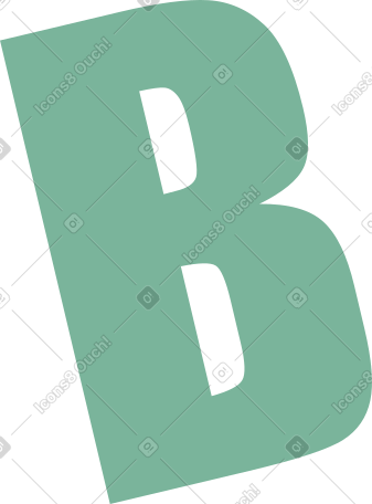 green letter b PNG, SVG