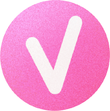 pink circle with a tick inside PNG, SVG