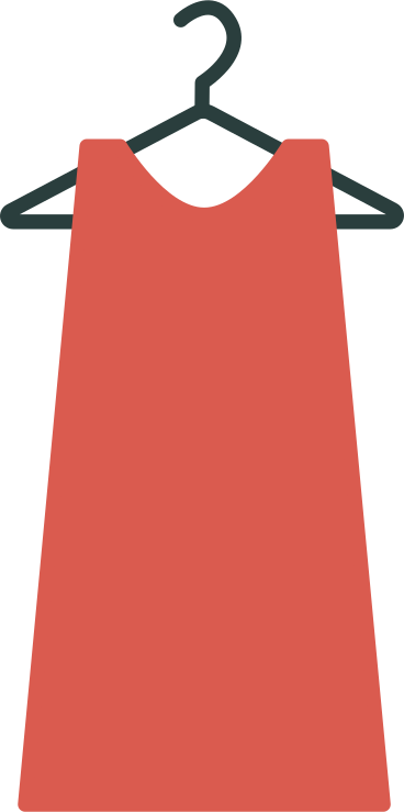 Вешалка с платьем в PNG, SVG