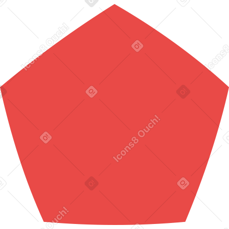 pentagon red PNG, SVG