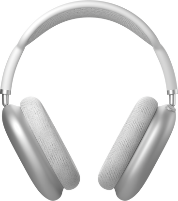 white headphones front view PNG, SVG