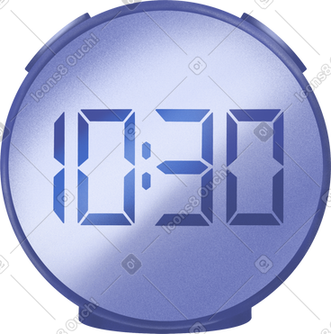 Electronic desktop clock PNG, SVG