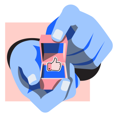Proposing with a like reaction  PNG, SVG
