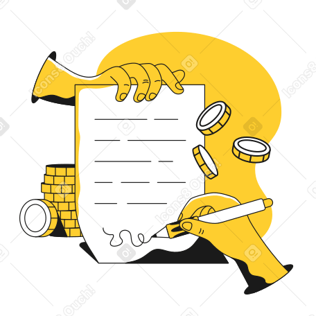 Sign contract Illustration in PNG, SVG