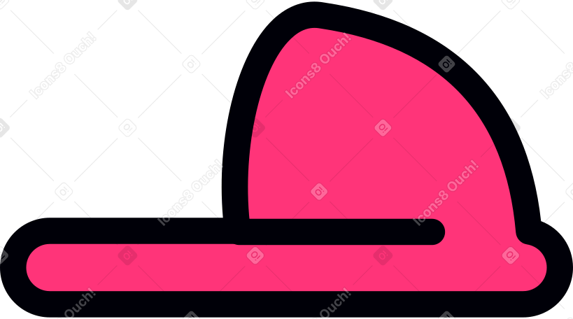 pink house slipper Illustration in PNG, SVG