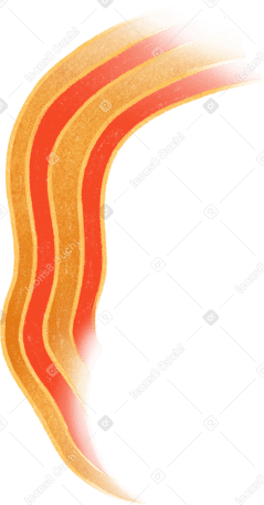 주황색-빨간색 물결선 PNG, SVG