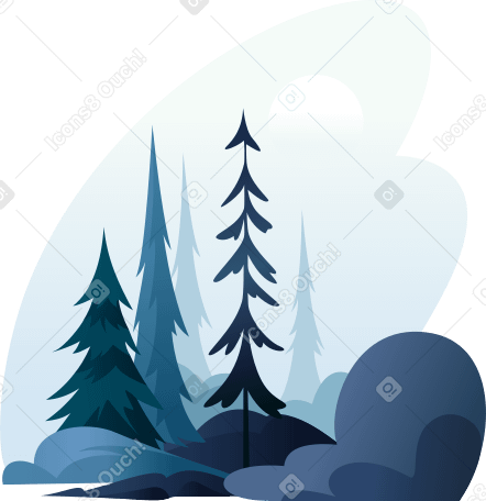 night forest background Illustration in PNG, SVG