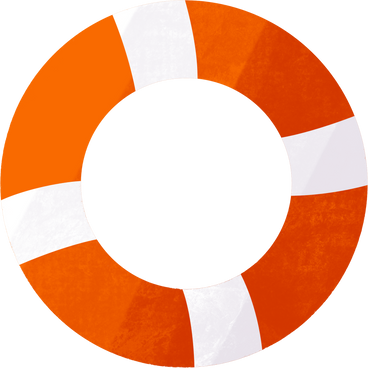 orange lifebuoy PNG, SVG
