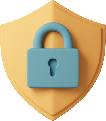 Shield with lock PNG、SVG