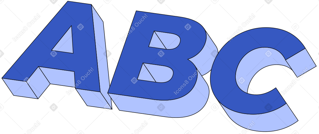 Scritte in testo abc PNG, SVG