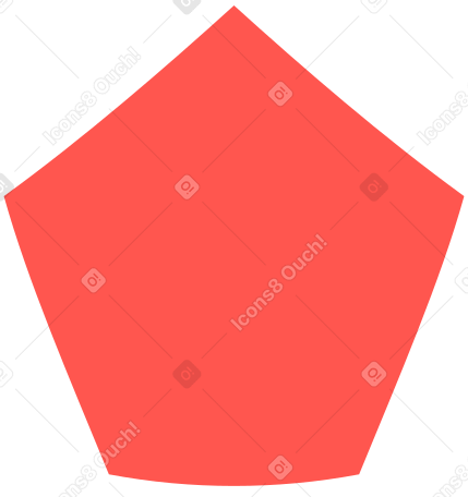pentagon red Illustration in PNG, SVG