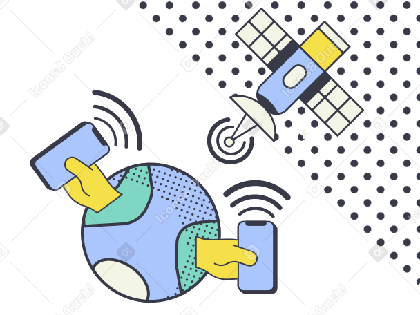 Internet connection via satellite PNG, SVG