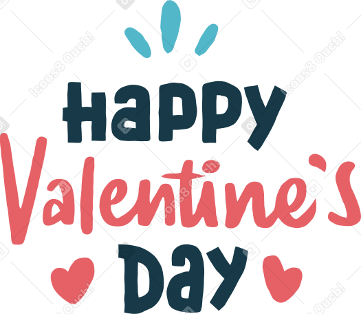 happy valentine's day Illustration in PNG, SVG
