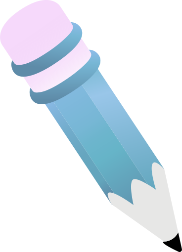 blue pencil with pink eraser PNG, SVG