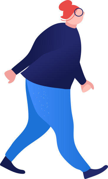 chubby woman walking PNG, SVG